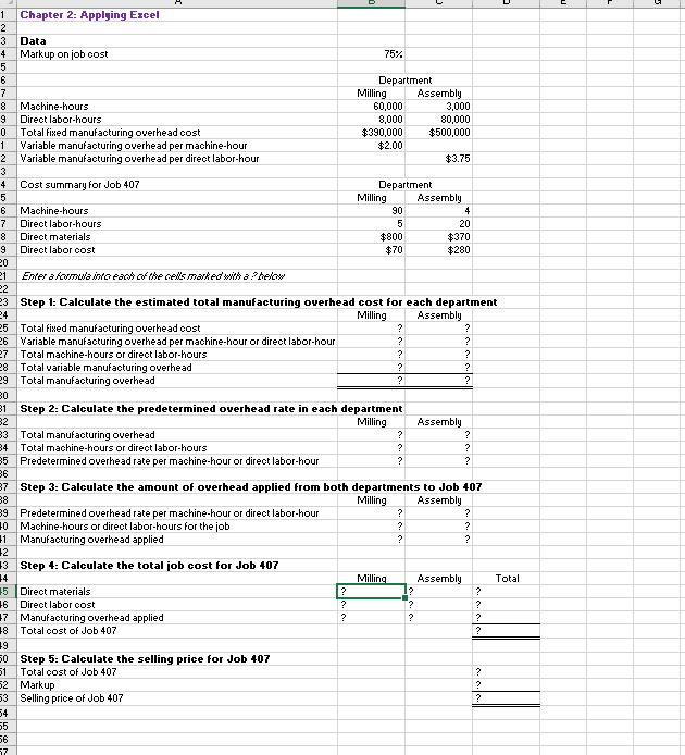 the Dickson Company example that is summarized in Chapter 2: Applying Excel: