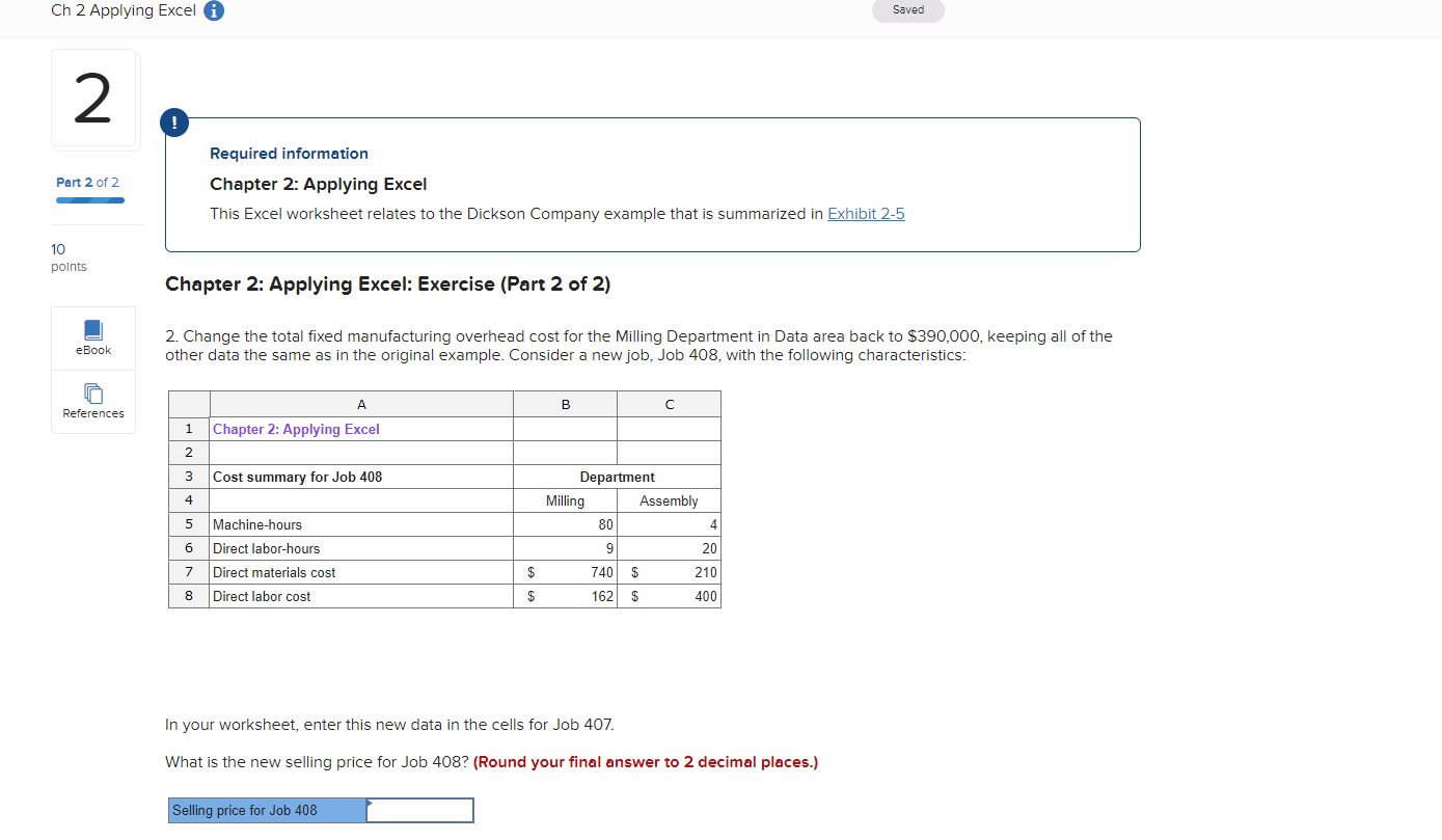 Excel Worksheet (Part 1 of 2) Download the Applying Excel form and