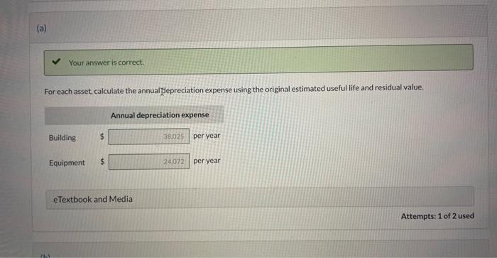 Vista Company, has reviewed the expected useful lives and residual values of