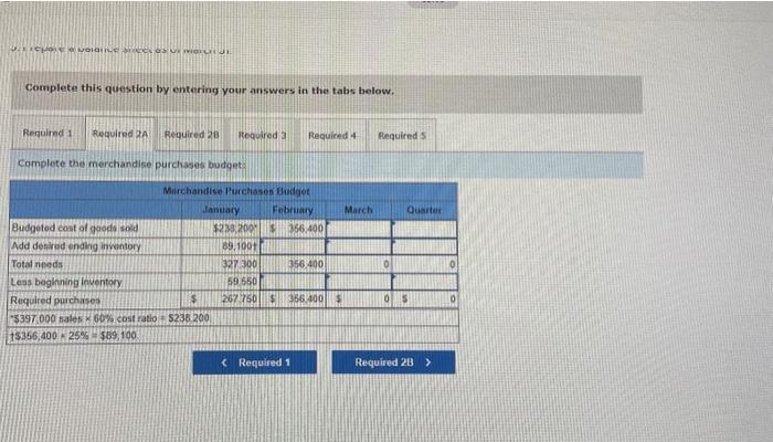budget 4. Prepare an absorption costing income statement for the quarter ending