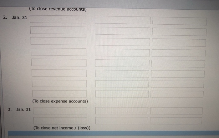 related to Windsor Corporation for the month of January 2020 Cost of