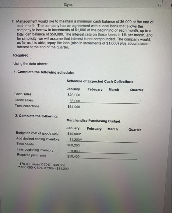 [LO2] The following data relate to the operations of Gaudreau Company, which