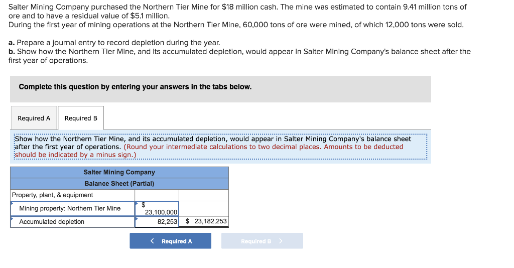 I need some help with these 2 problems. Thank you! Salter Mining