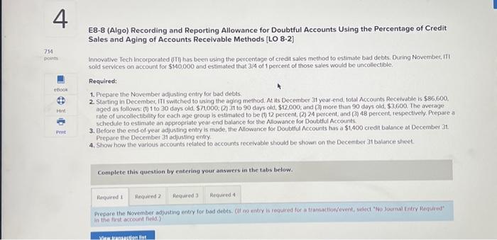 PLEASE HELP Journal entry worksheet Record the adjusting entry for bad debts
