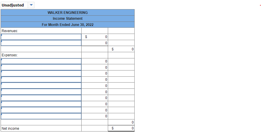 following transactions in its first month of operations. June 1 Sarah Walker,