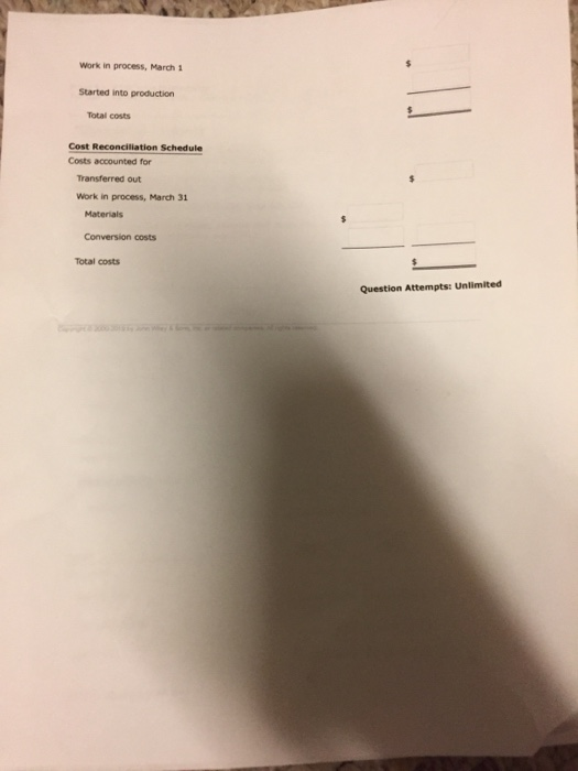 and May January May Units to be accounted for Beginning work in