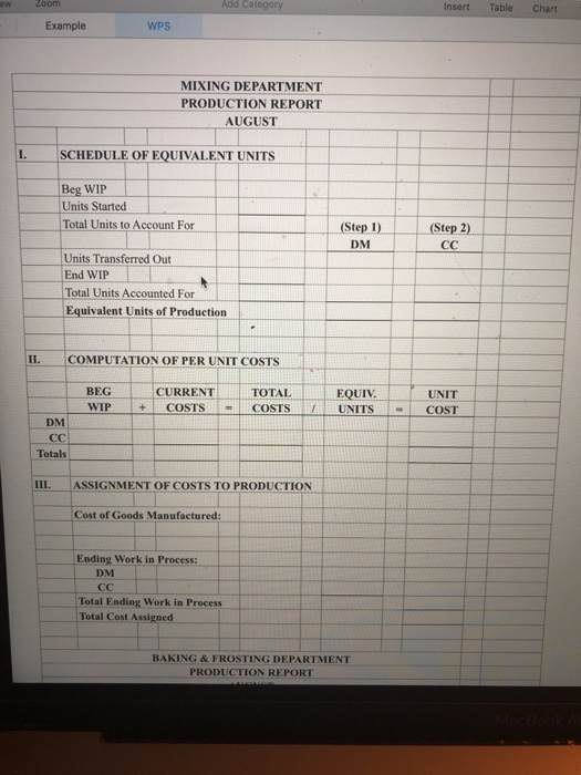  ow Zoom Add Category Insert Table Chart Example WPS MIXING DEPARTMENT