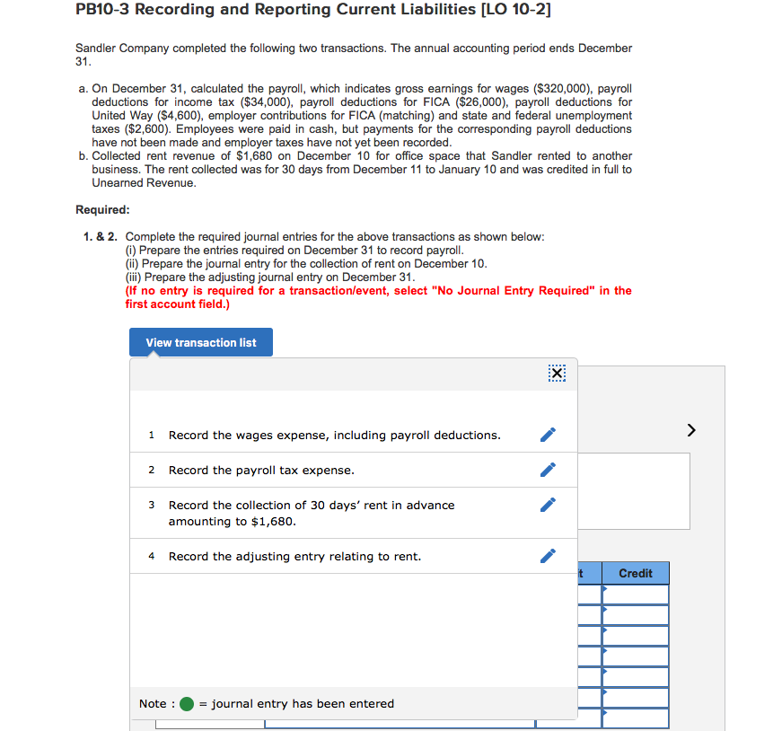 Need help with this please. PB10-3 Recording and Reporting Current Liabilities [LO