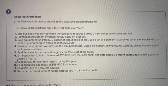 please fill out the balance sheet using the provided events. Required information