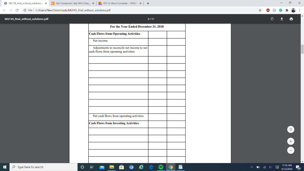 Question 2: (20 points) Erwin has completed the basic format to be