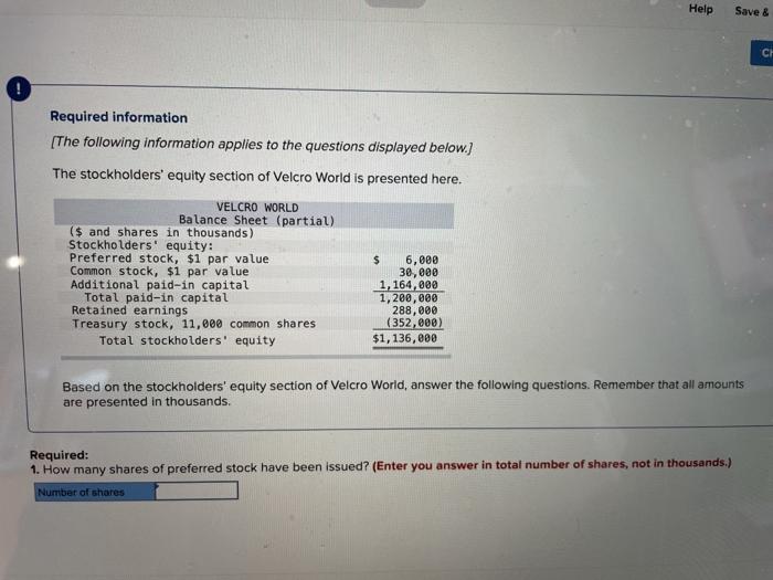  Help Save & CH Required information [The following information applies to