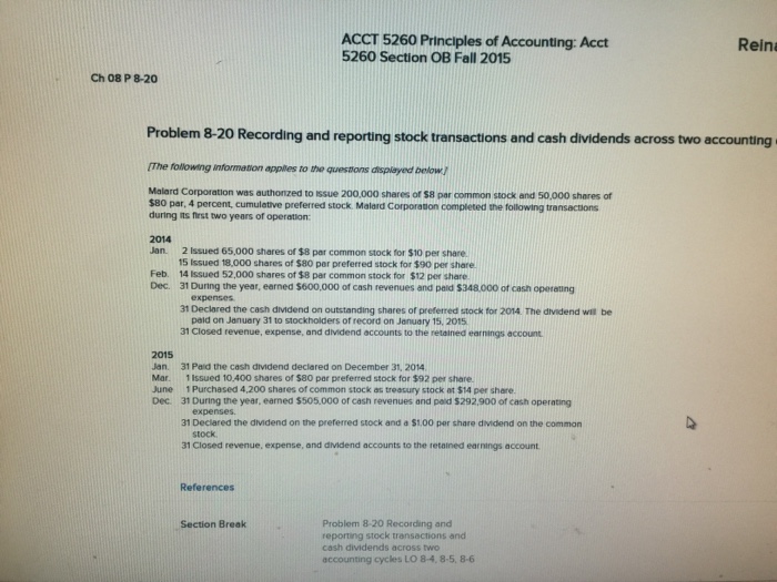  I need help to find divends payable ACCT 5260 Principles of