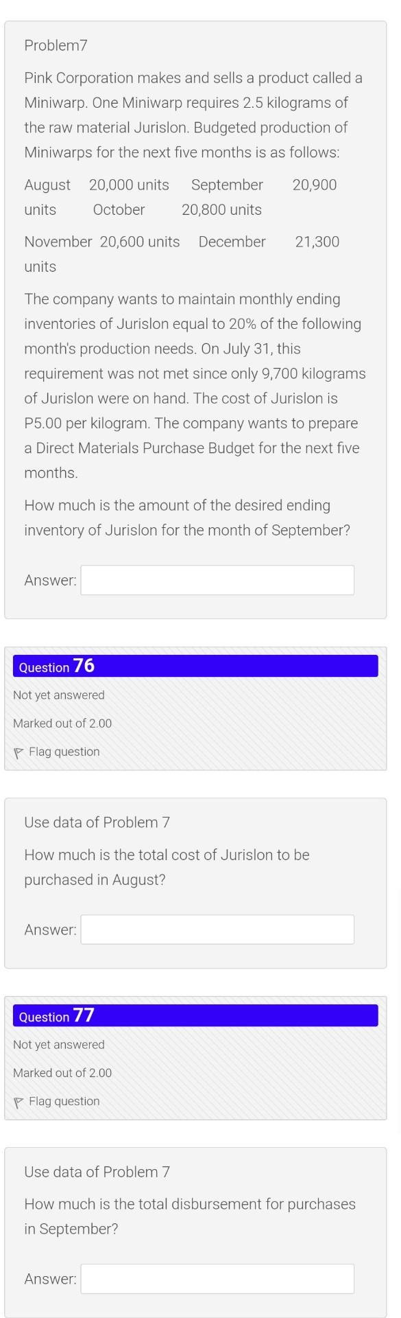 the month of October, P Corp. predicts total cash collections to be