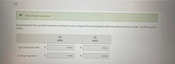 311 of Coronado Corp. discloses the following information for the month of