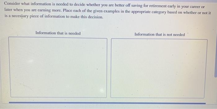  Consider what information is needed to decide whether you are better