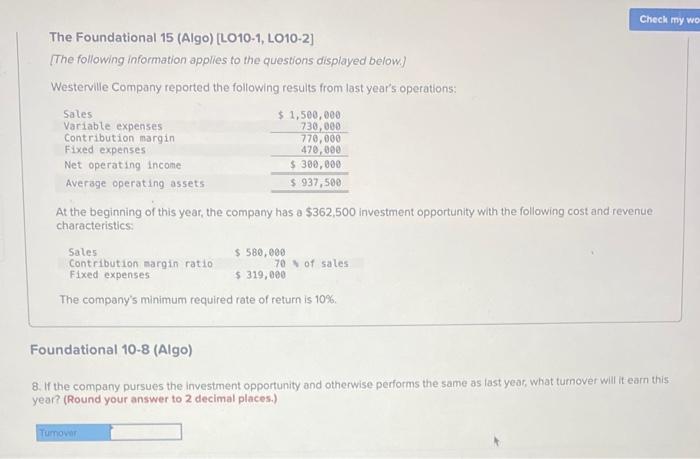 The Foundational 15 (Algo) [LO10-1, LO10-2] [The following information applies to the