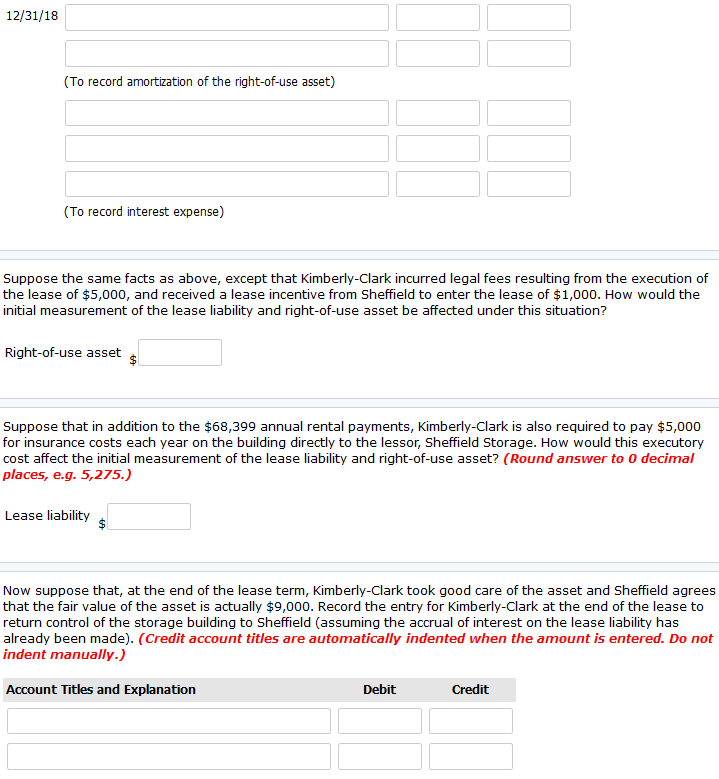 on December 31, 2016, Kimberly-Clark Corp. signs a 10-year, non-cancelable lease agreement