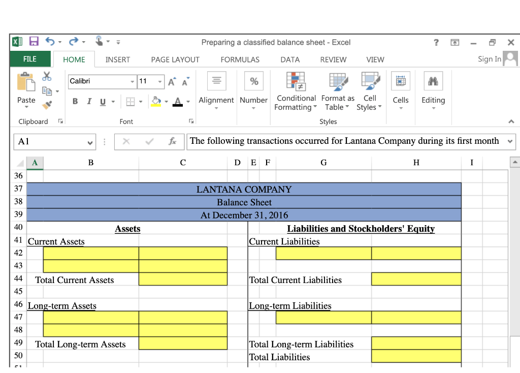 Sign In Calibri 11 -AA % Paste BIU Alignment Number Cells Editing