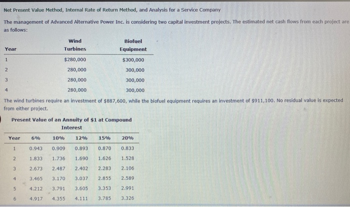  Net Present Value Method, Internal Rate of Return Method, and Analysis