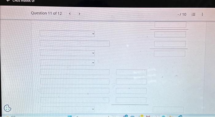 multiple-step format. Question 11 of 12 110