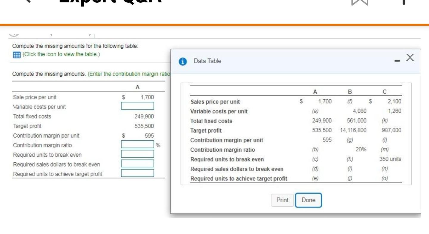 I got A column can you guys do B And C