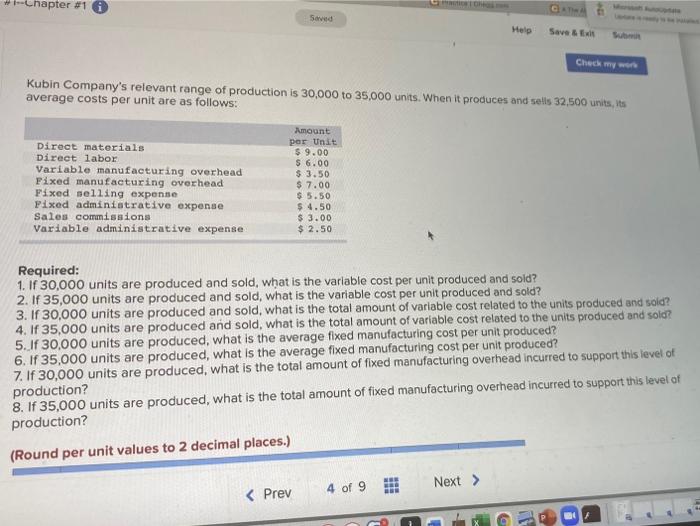  one question -Chapter 10 GA Saved Help Save Check my Kubin