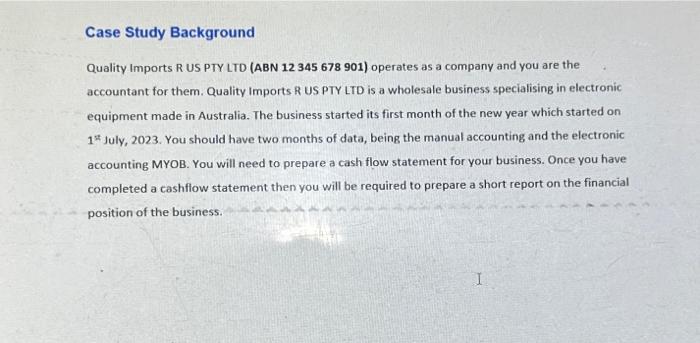  please make a cash flow statememt as soon as possible Quality