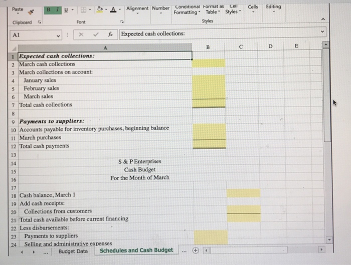 Use the information included in the Excel Simulation and the Excel functions