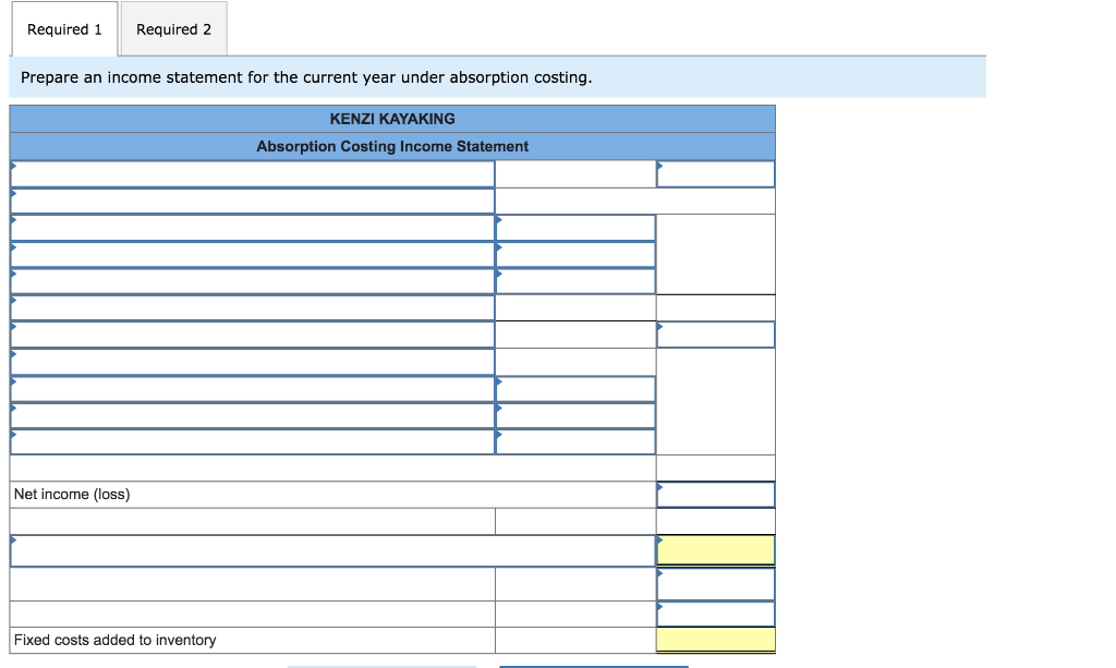 information using absorption costing. $ Sales (825 $1,075) Cost of goods sold
