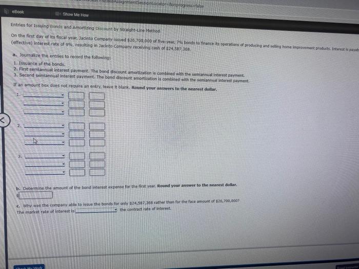 Entries for Issuing Eonds and Amortizing Discount by Stralght-Line Method On