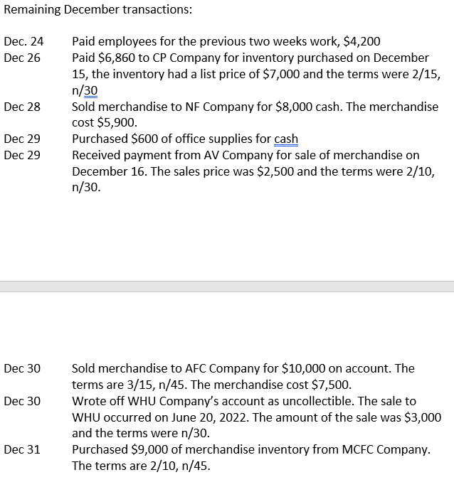 adjusted entries. Below is the adjustments needed to be journalized. This is