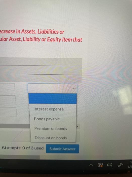 the following events (a) (b) The issuance of the bonds. The accrual