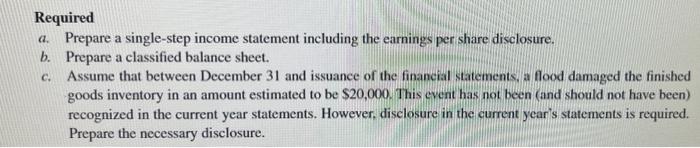 Sheet, and a Subsequent Event Note Disclosure LO2, 3 MBC Following are