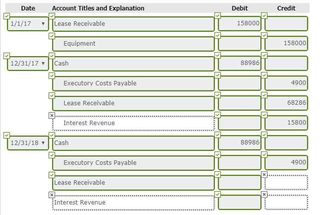 Company signs a lease agreement on January 1, 2017, to lease electronic