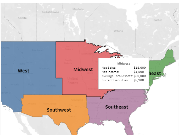 analyze its regional operatlons In the contiguous U.S. Sayko wishes to draw