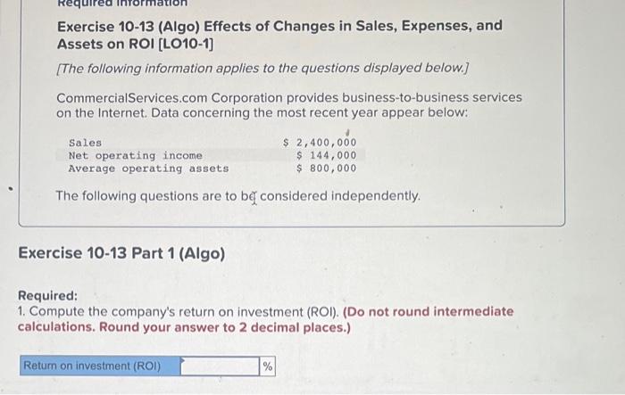 return on investment (ROI) formula stated in terms of margin and turnover.
