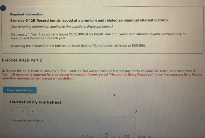 issued at a premium and related semiannual interest (L09-5) [The following information