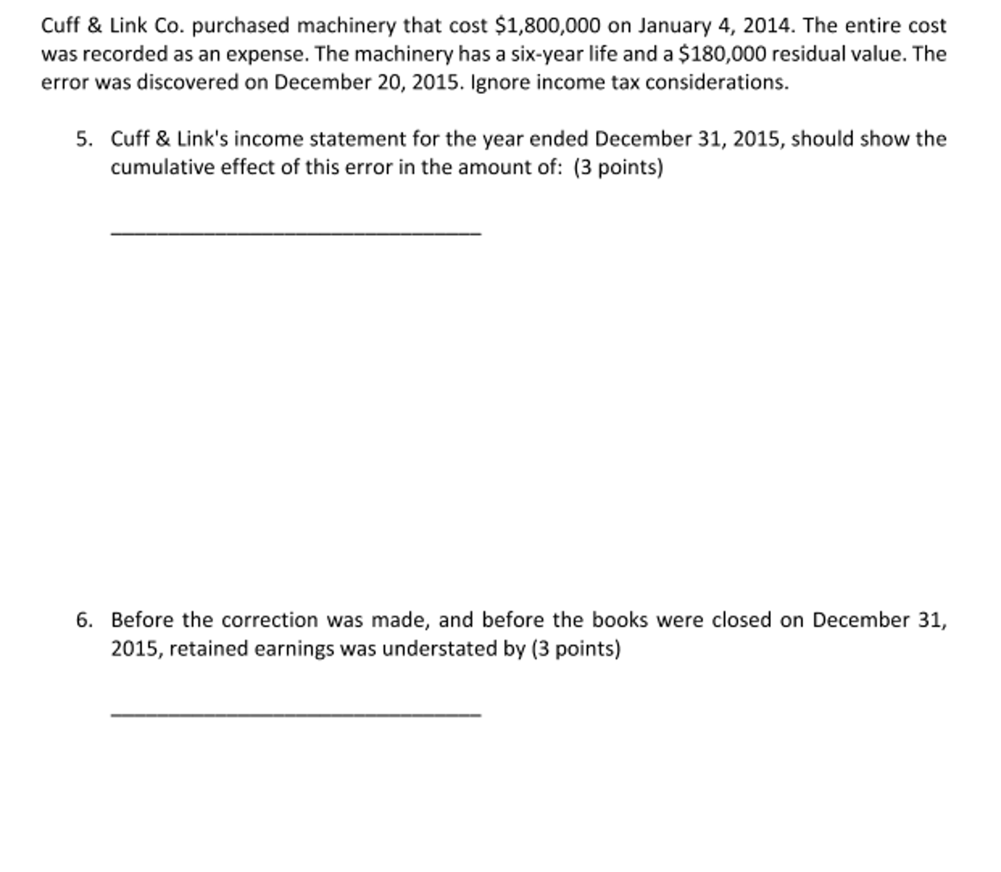 Hey experts, Please help with Accounting...Thank you! Cuff & Link Co. purchased