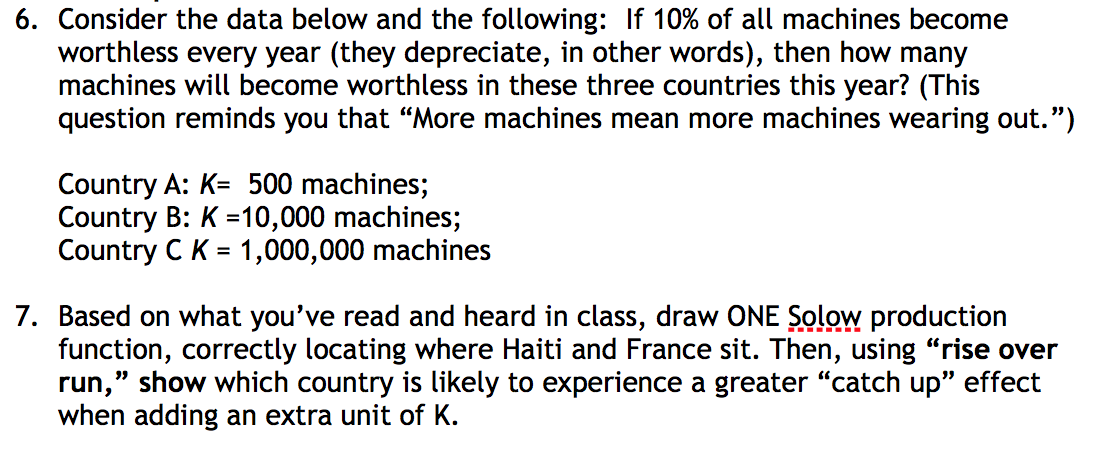 6. Consider the data below and the following: If 10% of