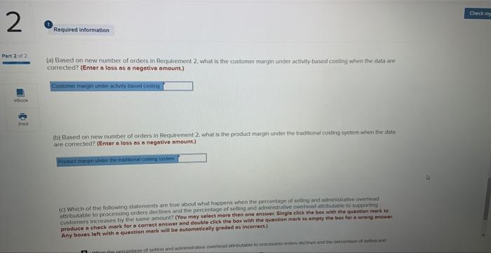 The percentage of selling and administrative overhead attriburable to processing orders should
