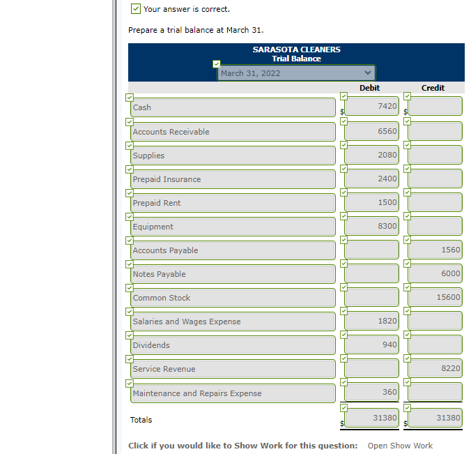 on March 1, 2022. During March, the following transactions were completed. Mar.