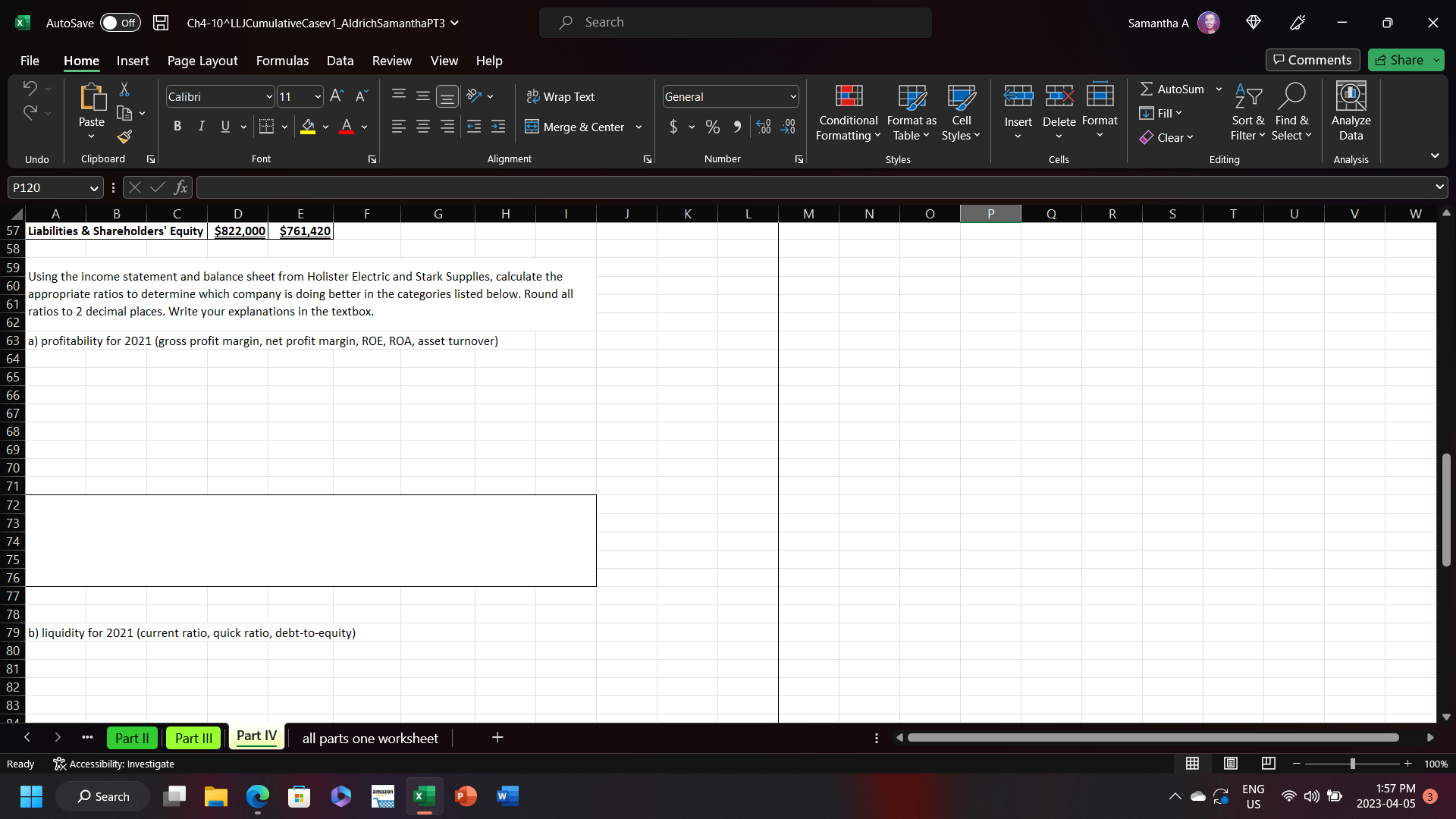 income statement and balance sheet of this company is shown below. Using