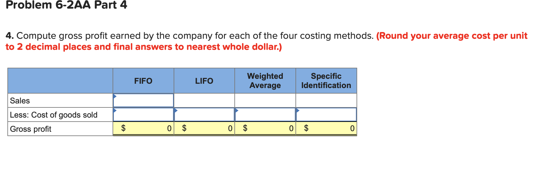 for March. Units Sold at Retail Units Acquired at Cost 120 units@