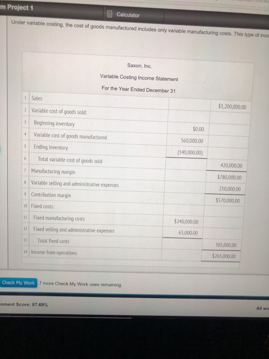 prepair similar income statements at a production level 10,000 units higher. Assume