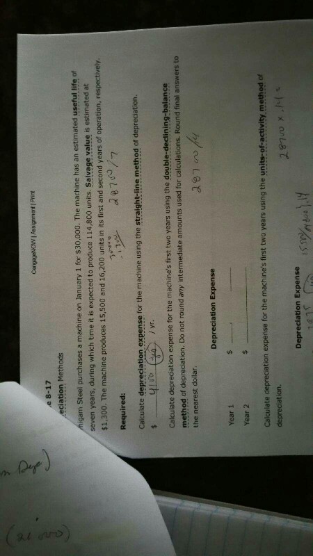  can you please help with middle question double declining balance and