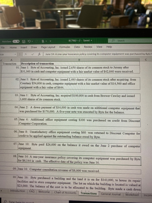  can someone please help me create a general journal and a