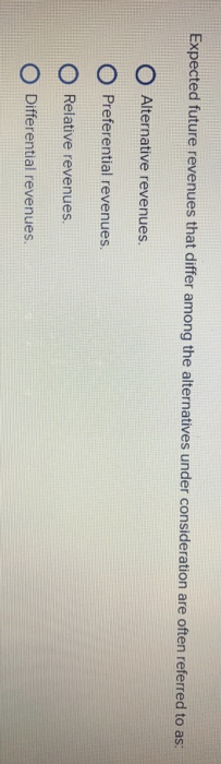  Please explain. Each picture is a different question Expected future revenues