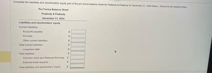 Given the folowing intormation, respond to parts a. and b. (1) The