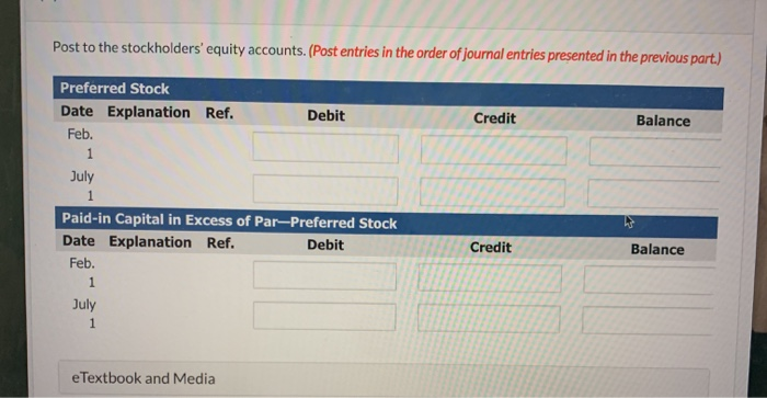 the order presented in the problem. Credit account titles are automatically indented