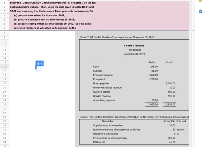  1 2 3 4 Study the "Cookie Creation Continuing Problems of